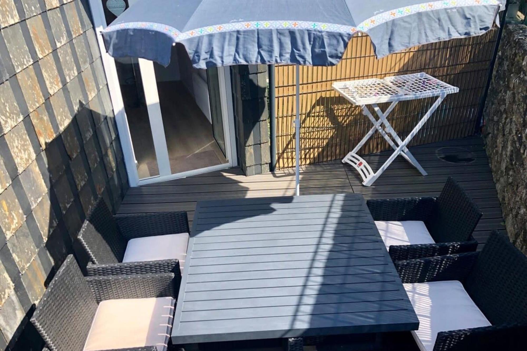 גידל Jolie Maisonnette Cosy Bord De Mer Terrasse מראה חיצוני תמונה